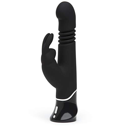 Fifty Shades of Grey Greedy Girl Rabbit-G-Punkt-Stoßvibrator in Schwarz Per USB wiederaufladbar, wasserfest und flüsterleise