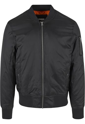 Urban Classics Herren Pánská bunda Basic Bomber Jacke, Schwarz (Black 7), L EU