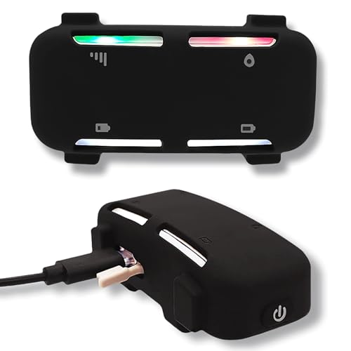 Silikon-Halterung, kompatibel mit tractive GPS Dog 6 Tracker (Version 2025) für Haustierhalsband, strapazierfähige Gummiabdeckung, sichere Hülle mit Gurt, Halskette für Dog6 Tag (2pack,schwarz)