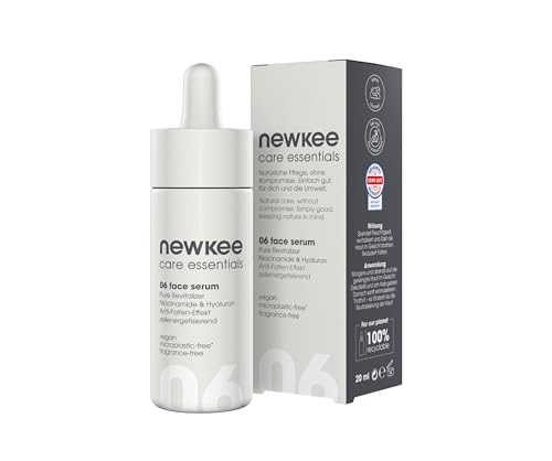 newkee face serum (20ml), Hyaluron Gesicht Serum mit pflegendem Soforteffekt- Gesichtsmaske mit Niacinamide Serum zur täglichen Gesichtspflege - Anti Aging und Antifaltencreme