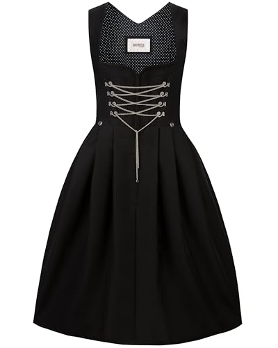 Stockerpoint Damen Dirndl Adele I Größe 34-54 I Bequemes Trachtenkleid hochwertigen & liebevollen Details I Formstabil & pflegeleicht I Perfekt für Trachten & Festlichkeiten