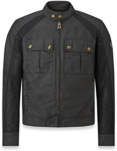Belstaff Temple Motorrad Wachsjacke, schwarz, XL