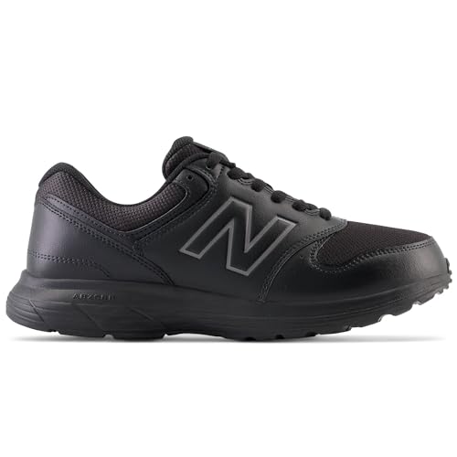 New Balance 550 (MW550BK4) Men's Sports Sneakers, Comfortable Shoes for Training and Everyday wear, ABZORB Technology, N-Durance Technology, Walking Strike Path Technology, Black 40 EU