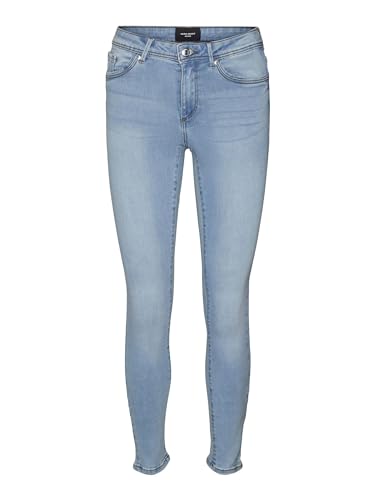 VERO MODA Damen Vmtanya Mr Piping Vi352 Noos Jeans, Light Blue Denim, XL EU