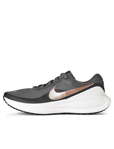 NIKE Damen Revolution 8 Sneaker, Medium Ash/MTLC Red Bronze/Bla, 40 EU