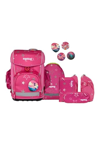 ergobag Schulranzen-Set cubo Light Set SternzauBär - Pink