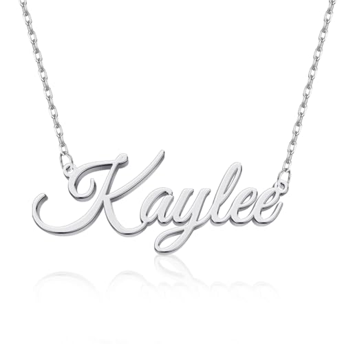 TERRALIX Kette Mit Namen Namenskette Personalisiert Namenskette Silber 925 Kette Gold Geburtstagsgeschenk Für Frauen Mama (Style 2)