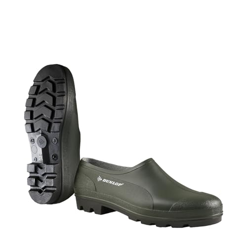 Dunlop Protective Footwear, B350611, Zweifarbiger Gummischuh, Dunkelgrün, Größe 42 EU