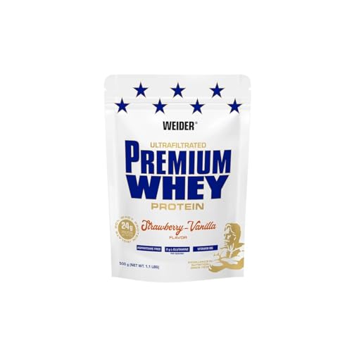 Weider Premium Whey Protein Pulver, 500g, Erdbeer-Vanilla