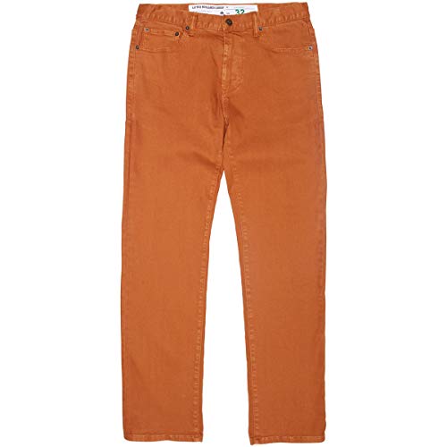 LRG Men's Lifted Research Group Slim Straight Twill Pant Jeans, Cathay Spice, 28