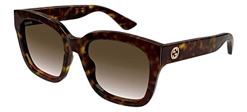 GUCCI Womens GG1338S Sunglasses, Havana-Havana-Brown, 54