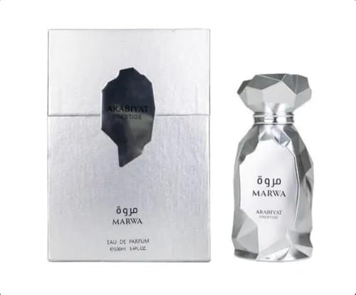 Arabiyat Prestige Marwa Eau de Parfum, 100 ml, Silber für Männer, hergestellt in den VAE