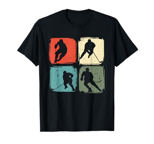 Ice Hockey Spieler Vintage Motiv T-Shirt