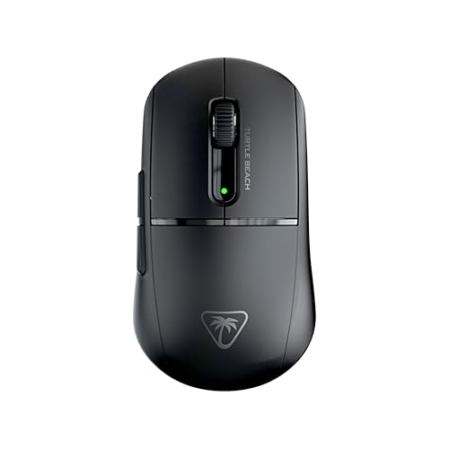 Turtle Beach Burst II Air – Kabellose 2,4-GHz-Gaming-Maus: ultraleichte 47 g, Optical Switches, symmetrisch, optischer Sensor, 26k DPI, Bluetooth, bis zu 120h Akkulaufzeit - Schwarz