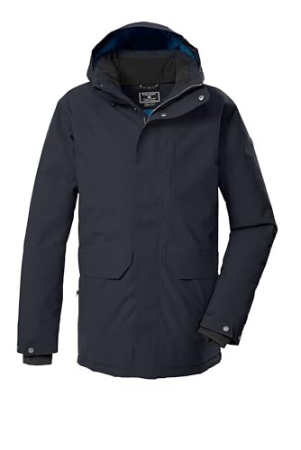 killtec Herren Outdoorparka/Funktionsparka mit abzippbarer Kapuze KOW 85 MN PRK, schwarz blau, XL, 43331-000