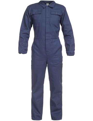 BWOLF ANAX Arbeitsoverall Herren Overall Herren Arbeitskleidung 100% Baumwolle Arbeitsoveralls (Blau Navy1, M)