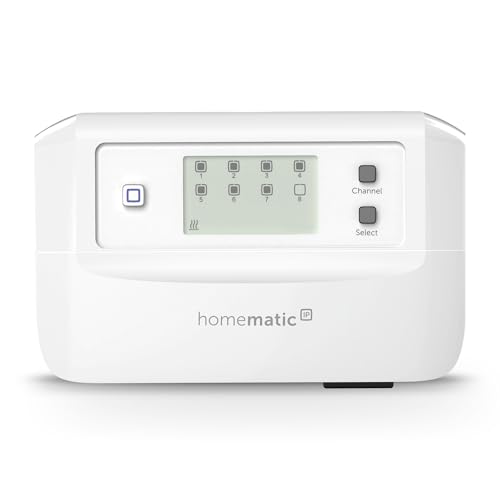 Homematic IP Fußbodenheizungscontroller – 8 Kanäle, motorisch, Smart Home, Digitale Steuerung Fußbodenheizung mit oder ohne App, Energie sparen, 161656A0