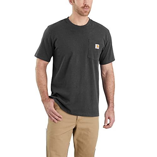 Carhartt Herren K87 Pocket S/S T-Shirt T-Shirt, Carbon Heather, L