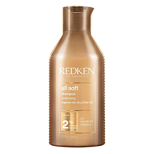 Redken | Haarshampoo für trockenes und brüchiges Haar, Belebt und hydratisiert, Mit Omega-6 und Argan-Öl, All Soft Shampoo, 1 x 300 ml