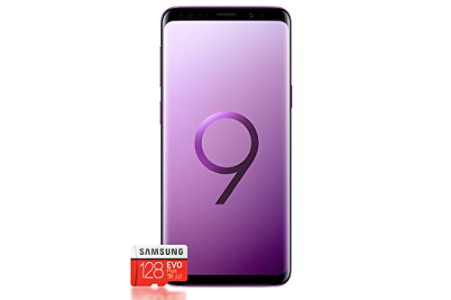 Samsung Galaxy S9 Smartphone Bundle (5,8 Zoll (14,7cm) 64GB interner Speicher, Dual SIM) + Samsung EVO Plus 128GB Speicherkarte - Deutsche Version