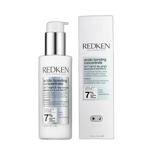 Redken Pflegendes Bonding Serum, Regeneriert und schützt vor täglichen Schäden, Tiefenwirksame Reparatur für stärkeres Haar, Vegan, Acidic Bonding Concentrate 24/7 Night & Day Serum, 1 x 100 ml