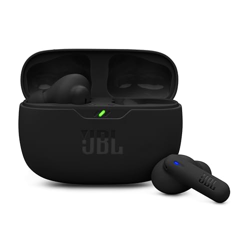 JBL Wave Beam 2, Kabellose Bluetooth-In-Ear-Kopfhörer mit Noise-Cancelling, 40 h Wiedergabezeit, JBL Pure Bass Sound, Smart-Ambient-Technologie und Multipoint-Verbindung, Schwarz