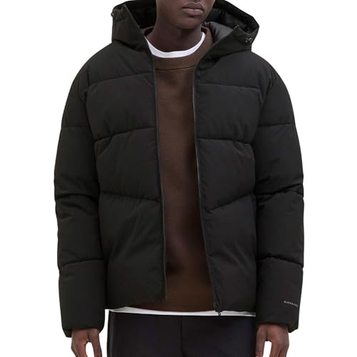 JACK & JONES Herren Jjglobal Puffer Jacket, Black, m