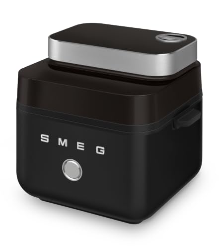 Smeg, Air Fryer AFC01BLMEU, 2 Garmodi, 7 l, Schwarz | 7 Automatikprogramme und 1 Manuelles Programm, Wassertank, großes Sichtfenster und herausnehmbarer Korb