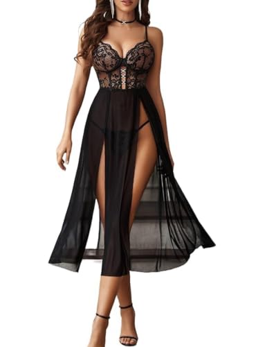 Avidlove Dessous Damen Reizwäsche Set Spitze Lingerie Netzstoff Babydoll
