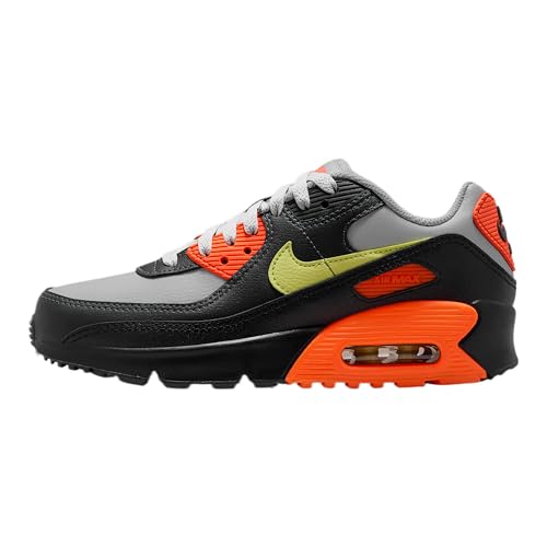 NIKE Schuhe Air Max 90 LTR (GS) Code CD6864-033 Grau Jungen, Grau Orange Gelb, 38 EU