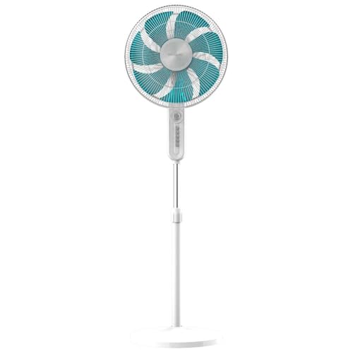 Cecotec Standventilator EnergySilence 610 Max Flow 70 W, 16 Zoll Durchmesser, 4 Geschwindigkeiten, 2-Stunden-Timer, 90º-Oszillation, Einstellbarer Neigungswinkel, Einstellbare Höhe