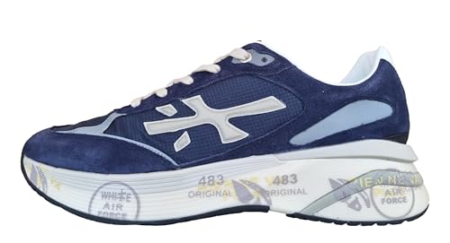 PREMIATA MOERUN 7306 Herrenschuhe Sneaker Stoff Leder Blau, blau, 43 EU