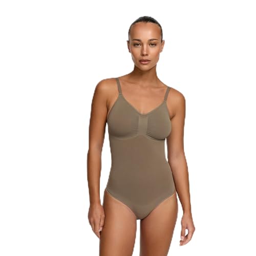 creamy fabrics Damen Figurformender Shapewear Bodysuit mit Slip-Rückenteil – Starke Kompression für Bauch & Taille – Nahtloser Body mit Po-Lifting & Verstellbaren Trägern