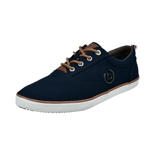 bugatti man Herren sportliche Schnürer, Männer Schnürhalbschuhe, Wechselfußbett,straßenschuhe,Strassenschuhe,Dark Blue (4100),44 EU/EU UK