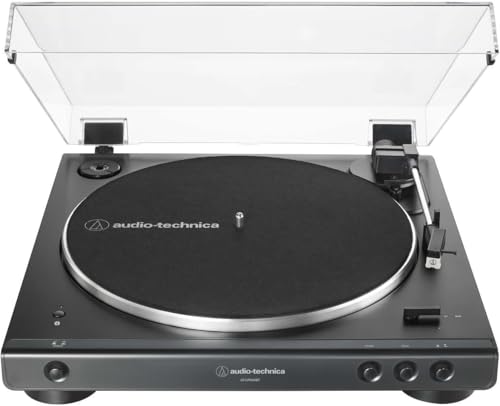 Audio-Technica LP60XBTBK Vollautomatischer Stereo-Plattenspieler mit Riemenantrieb Schwarz