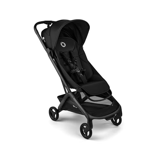 Bugaboo Butterfly 2 Reisebuggy, leicht und kompakt, Handgepäckgröße, faltbarer Reise-Kinderwagen mit Liegefunktion, einhändig faltbar, großer Untergestellkorb, ab 6 Monaten bis 4 Jahre, Heritage Black