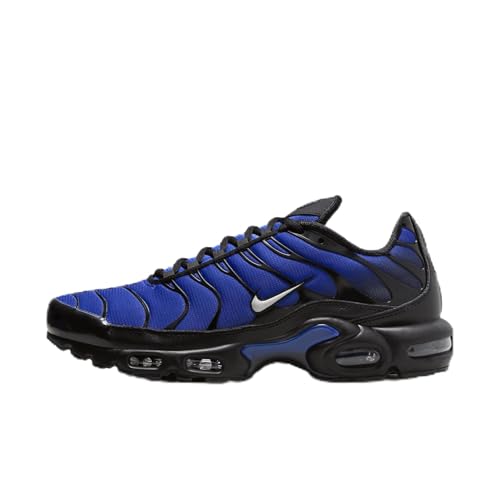 Nike Air Max Plus Premium Herren Schuhe (FQ7331-001, Black/Racer Blue/Obsidian), Schwarz/Racerblau/Obsidian, 44 EU