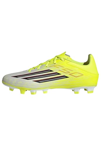 adidas Unisex F50 Club Firm Ground/Multi Ground Football Boots, Team solar Yellow 2/core Black/Lucid red, 39 1/3 EU