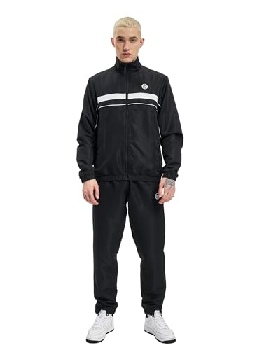 Sergio Tacchini Herren Trainingsanzug Zelma, Farbe:black/white, Größe:M
