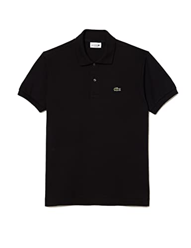 Lacoste Herren Polo-Shirt Kurzarm L1212, Männer Polo-Hemd,2 Knopf,Regular Fit,Schwarz,4