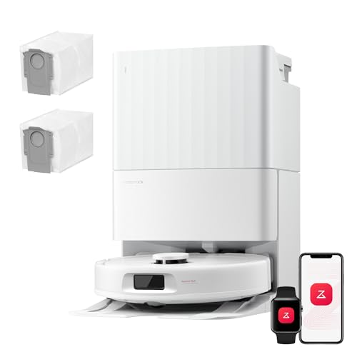 roborock Qrevo S Pro Set Saugroboter mit Wischfunktion, 18.500 Pa Saugkraft | verbessert von QV 35A, 75 °C Heißwasser-Moppreinigung, Anti-Tangle System, Hindernisvermeidung, All-in-One Dock (Weiß)
