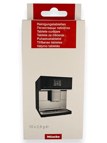 Miele Reinigungstabletten für Kaffeevollautomat, Reinigungstabs für Kaffeemaschinen und Espressomaschinen, 10 Reinigungstabletten 2,8 Gramm (10 Stück)