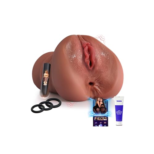 Realistische Masturbatoren für Männer Sex Toys – Masturbatoren Set mit Mini KI-Interaktivem Vibrator & Penisringen, Weiche Flüssigsilikon, Sex Spielzeug für Männer & Paare