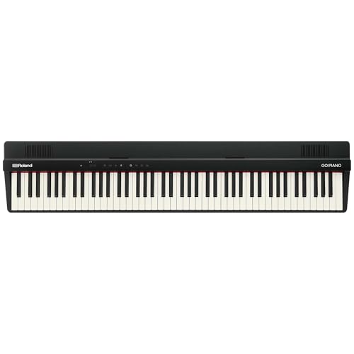 Roland GO:PIANO88 | Mobiles Einsteiger-Digital-Piano mit 88 Tasten | Premium-Performance | Leicht & kompakt | Leistungsfähige Lernfunktionen | Batteriebetrieb | Bluetooth & MIDI-Anschlüsse