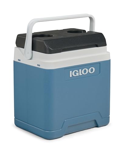 IGLOO IP27 Passiv-Kühlbox 27 L, eisblaue Thermobox, Eisbox für Freizeit, Beruf und Camping