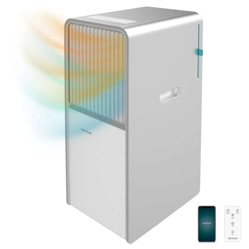 Cecotec - Mobile Klimageräte ForceClima 12850 Style Heating Connected, 12000 BTU, Abdeckung 28 m2, WiFi, Steuerung, Taktil, Wärmepumpe, Entfeuchtung, LED -Bildschirm, 5 Modi, Timer
