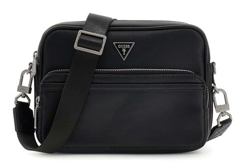 GUESS Umhängetasche Milano Crossbody Double Zip Bag Black schwarz