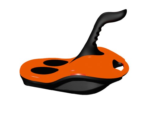 Spartan Schlitten Zipfel Bob, orange, 55 x 41 x 16 cm, 1371