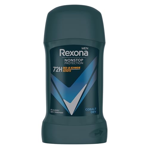 Rexona Men Nonstop Protection Deo Stick Cobalt Dry Anti Transpirant mit 72 Stunden Schutz vor Schweiß und Körpergeruch 50 ml