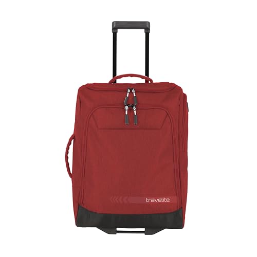 Travelite Trolley Reisetasche mit Rollen klein, Kick Off, praktischer Boardcase Handgepäck Trolley für Urlaub und Sport, 55 cm, 44 Liter